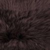 Rectangular Soft Chocolate Natural Sheepskin Fur Lumbar Pillow